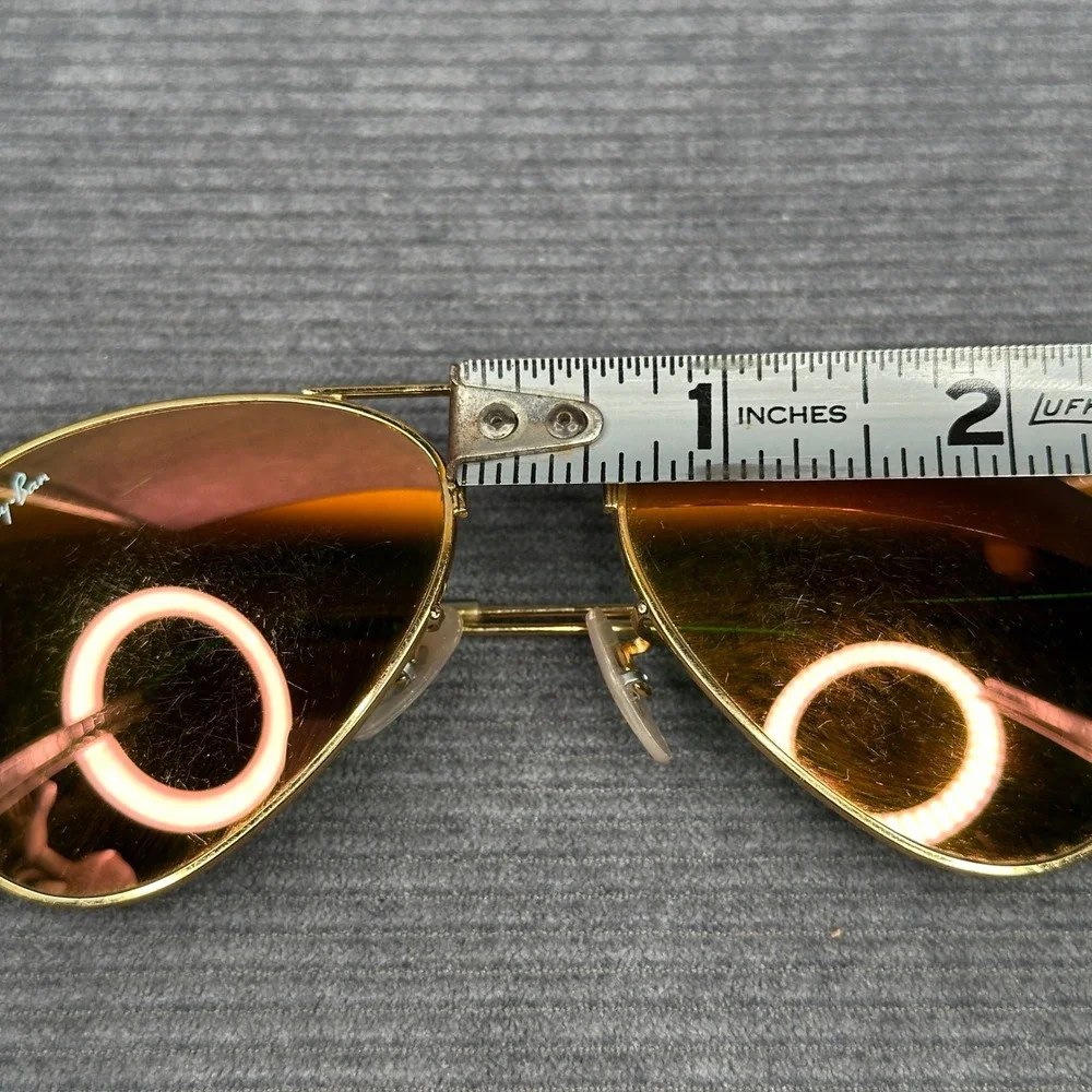 Ray-Ban Aviator Gold Metal Frame Y2K Sunglasses Green Lens RB3025 Classic 58mm